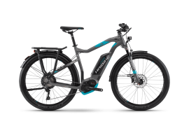 Электровелосипед Haibike Xduro Trekking 7.5 men 500Wh 11s SLX Серый с Голубым original 2017